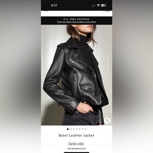 Serrano Black Biker Leather Jacket- like new condition. Worn twice